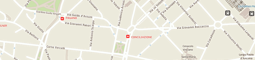 Mappa della impresa cosma raffaella a MILANO