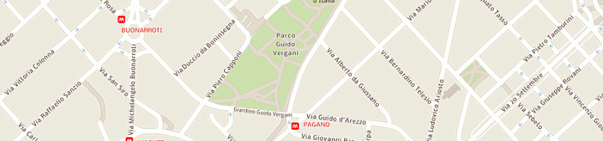 Mappa della impresa drive out viaggi a MILANO