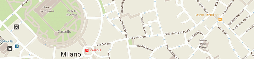 Mappa della impresa castellinaria design srl a MILANO