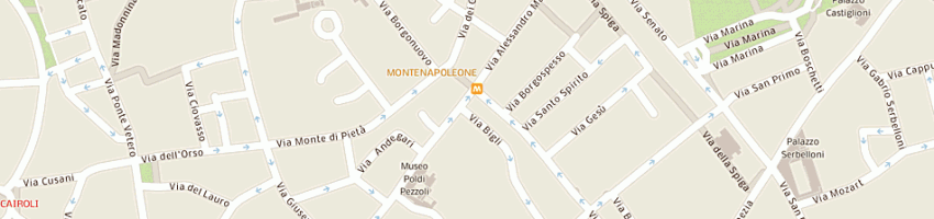 Mappa della impresa coccinelle store srl a MILANO