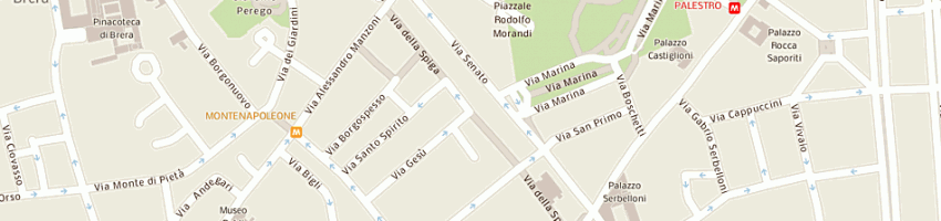 Mappa della impresa amministrazione stabile via della spiga 2 a MILANO