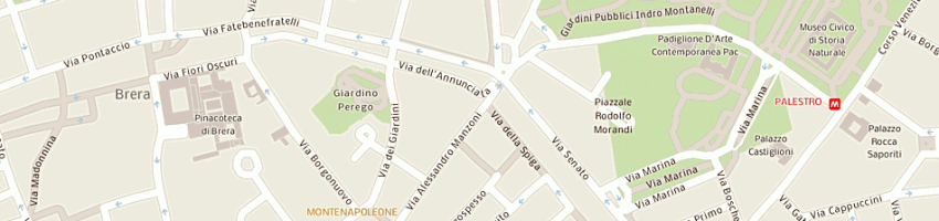 Mappa della impresa studio manzoni sas di andrea crivellenti e c a MILANO