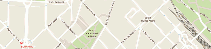 Mappa della impresa forze armate esercito ufficio leva a MILANO