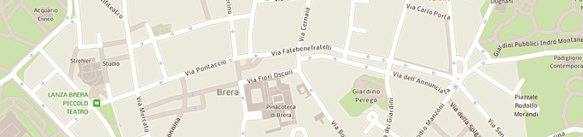 Mappa della impresa nd farmacia brera antica a MILANO