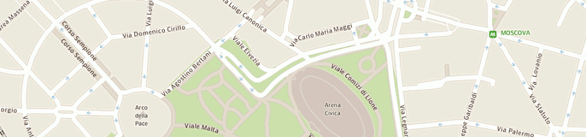 Mappa della impresa atletica riccardi a MILANO