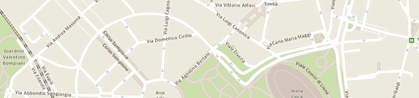 Mappa della impresa antar del rag arrigo borgonovo e c sas a MILANO