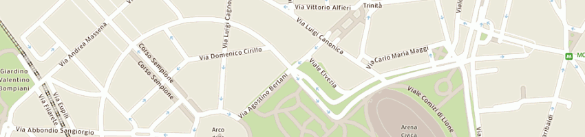 Mappa della impresa vigano' marco a MILANO