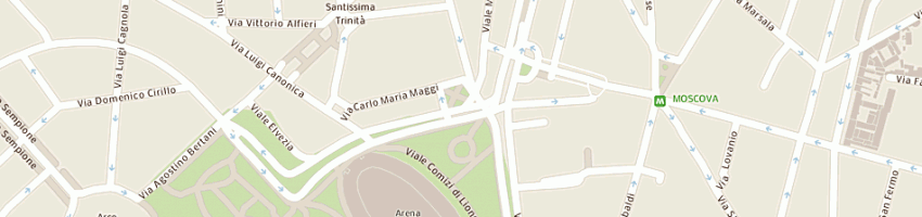 Mappa della impresa studio legale cutrera a MILANO