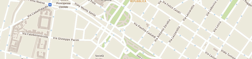 Mappa della impresa autosilo repubblica a MILANO