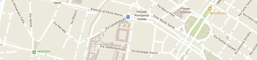 Mappa della impresa posto di polizia c-o fatebenefratelli a MILANO