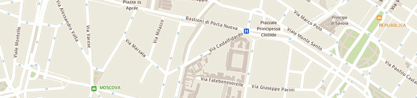 Mappa della impresa m e m supermercati sas di marchini clara e c a MILANO