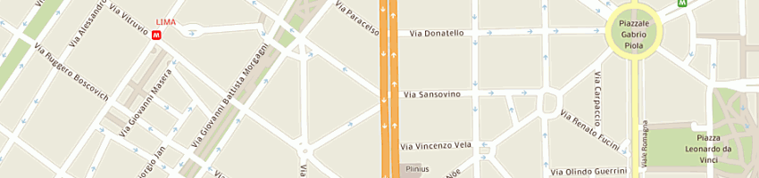 Mappa della impresa arti grafiche stefano pinelli srl a MILANO