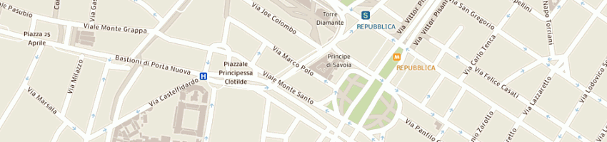 Mappa della impresa appol design di bianchi flavio e c a MILANO