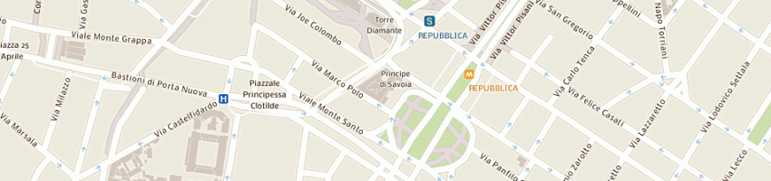 Mappa della impresa principe di savoia srl a MILANO