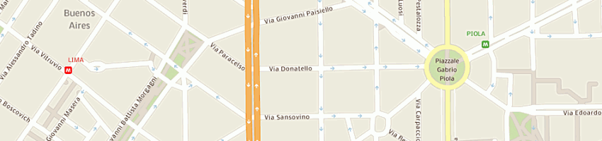 Mappa della impresa residence donatello di flavio finocchi e c (sas) a MILANO