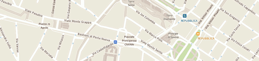 Mappa della impresa hotel rex srl a MILANO