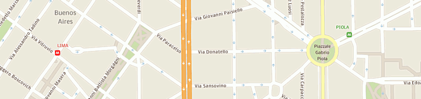 Mappa della impresa tintoria donatello di asero maria a MILANO