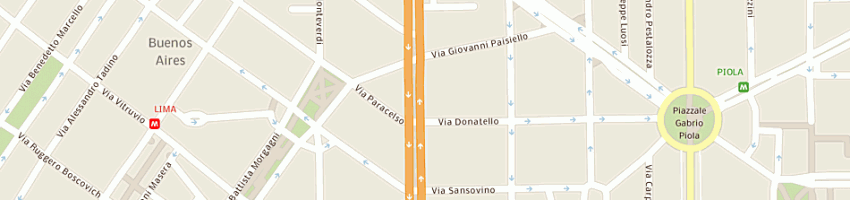 Mappa della impresa r 2 b srl a MILANO