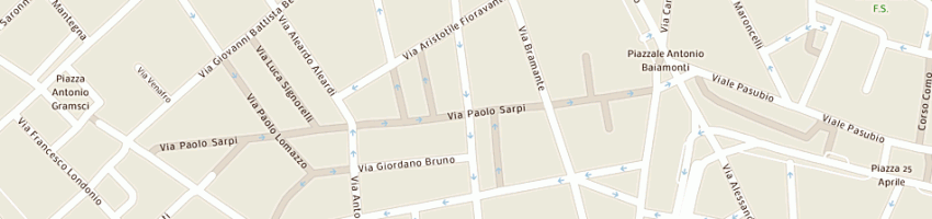Mappa della impresa bar amico di wu duofa e c sas a MILANO