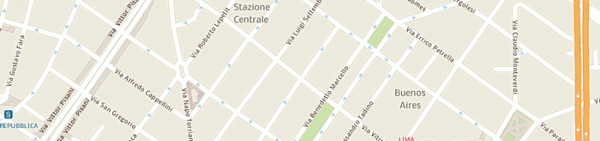 Mappa della impresa officina elettrauto di grossi e di martino (snc) a MILANO