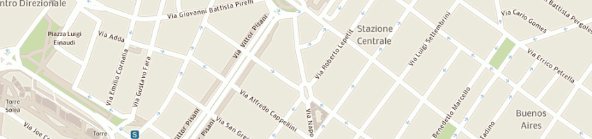 Mappa della impresa gestione alberghi canova srl a MILANO