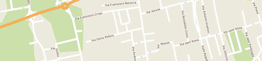 Mappa della impresa eredi di pedroli ernesto snc di pedroli tiziano e c a BAREGGIO