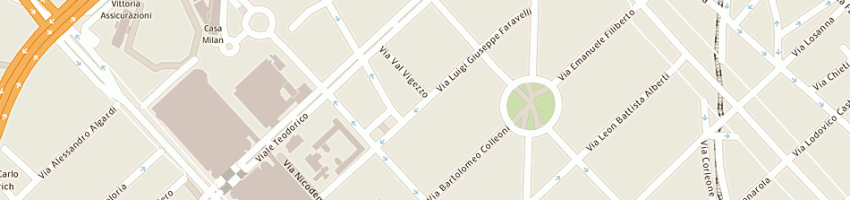 Mappa della impresa istituto clinico sant'ambrogio spa a MILANO