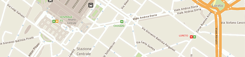 Mappa della impresa milan calze sas di ezio bardelli e c a MILANO