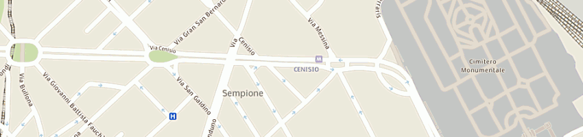 Mappa della impresa al punto auto (snc) a MILANO