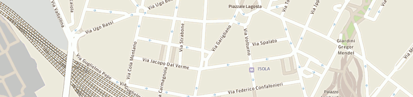 Mappa della impresa pasticceria bindi srl a MILANO