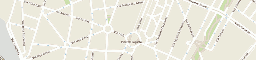 Mappa della impresa residence zara lagosta srl a MILANO