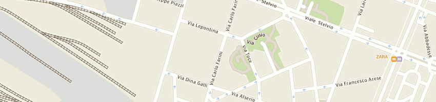 Mappa della impresa borrello centri servizi srl a MILANO