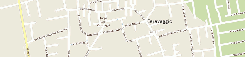 Mappa della impresa pizza trevi snc di d'aulisa giuseppe dario e c a CARAVAGGIO