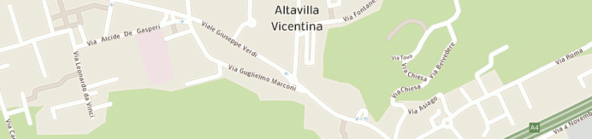 Mappa della impresa ambulatorio veterinario villa morosini sas di macca' piero e c a ALTAVILLA VICENTINA