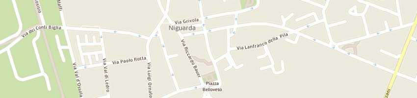 Mappa della impresa bar, gelateria del rosso pasquale e c sas a MILANO