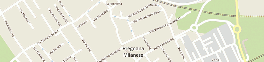 Mappa della impresa poste italiane a PREGNANA MILANESE