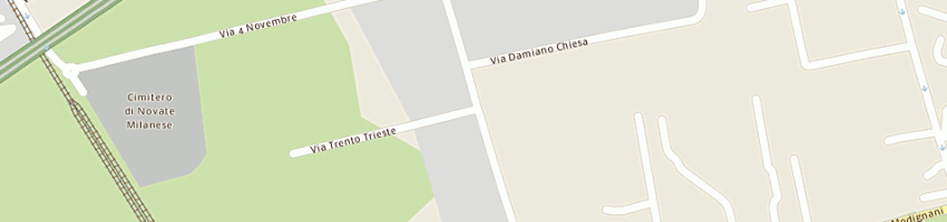 Mappa della impresa associazione tennis garden a NOVATE MILANESE