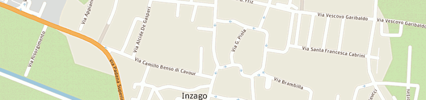 Mappa della impresa rp di roberto pinelli a INZAGO