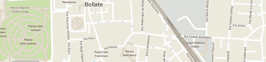 Mappa della impresa farmacia centrale dott beretta maurizio a BOLLATE