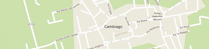 Mappa della impresa bar central bar a CAMBIAGO