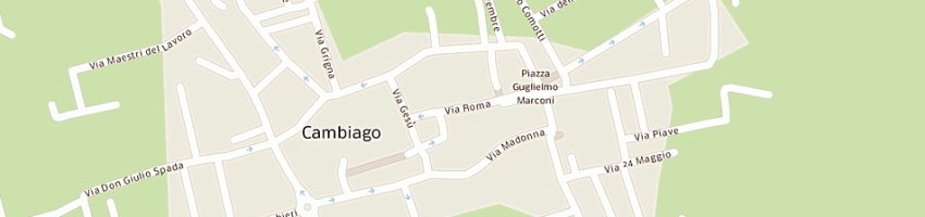 Mappa della impresa pizzeria trattoria lucky bar a CAMBIAGO