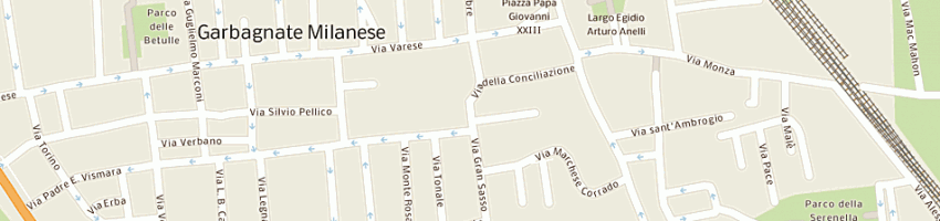 Mappa della impresa la fratellanza onlus a GARBAGNATE MILANESE