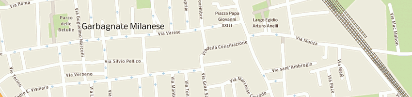 Mappa della impresa farmacia baratella a GARBAGNATE MILANESE