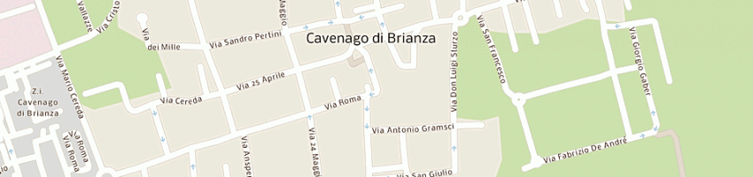 Mappa della impresa cartoleria copisteria brambilla a CAVENAGO DI BRIANZA