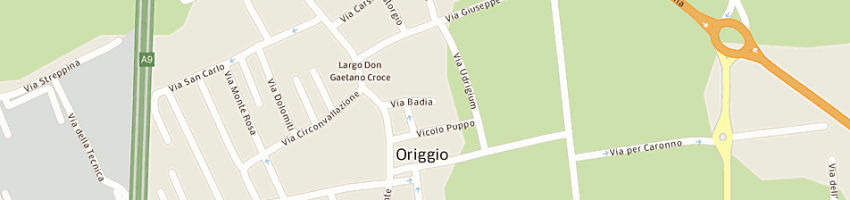 Mappa della impresa borroni virginio a ORIGGIO