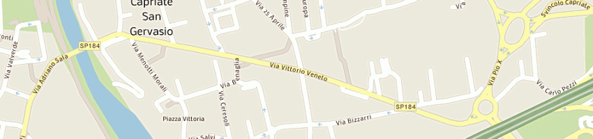 Mappa della impresa virginia shopping di galbiati enrica e c snc a CAPRIATE SAN GERVASIO