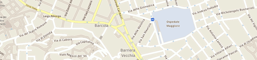 Mappa della impresa bar al mercato - costaras - societa' in nome collettivo di tirel livio e c a TRIESTE