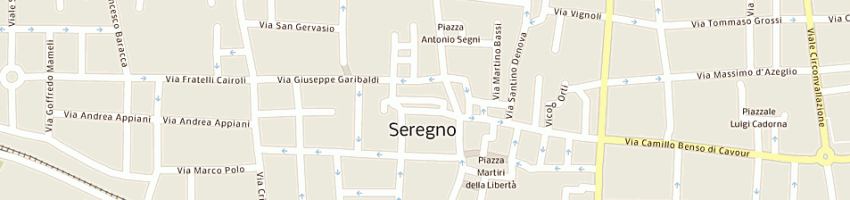 Mappa della impresa calzoleria benvegnu a SEREGNO