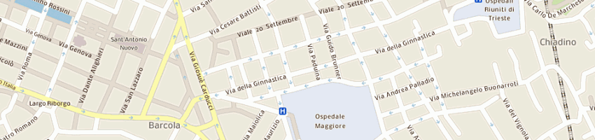 Mappa della impresa pertot a a TRIESTE