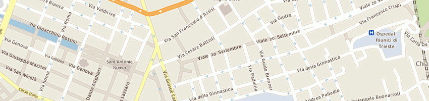 Mappa della impresa il viale a TRIESTE